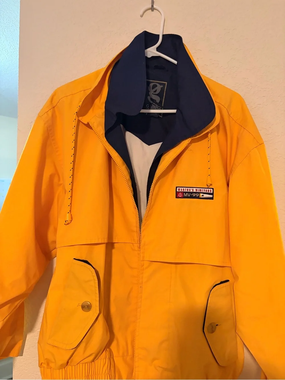 Vintage Gear For Sports Martha’s Vineyard MV-99 Yellow Sailing Jacket M